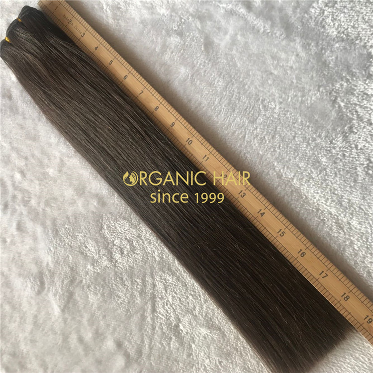 Human full cuticle hand tied weft hair on sale X165